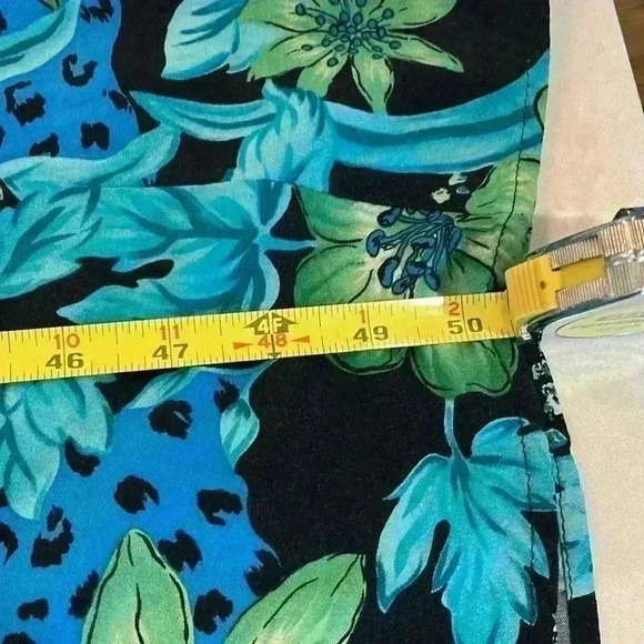 Croft & Barrow Maxi Dress. Sleeveless. Button down. Green & Blue Floral . 14P - Picture 11 of 11